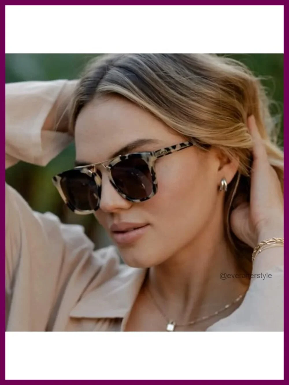 Polarized Oversized Square Sunglasses for Women UV400 Acetate Lightweight